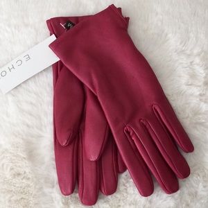 Genuine Leather Echo Fuchsia Gloves
